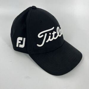 Titleist Foot Joy Hat Pro V 1 Black One Size Adjustable Cap Tour Performance